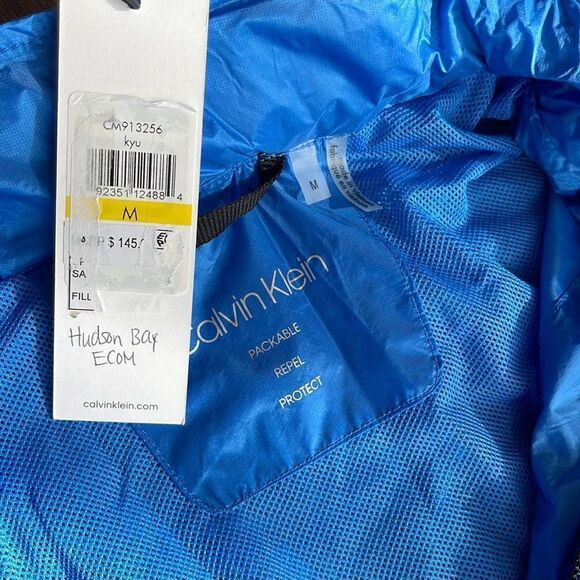 Calvin Klein Cayman Blue Lightweight Ripstop Jacket Mens NEW - Picture 4 of 5